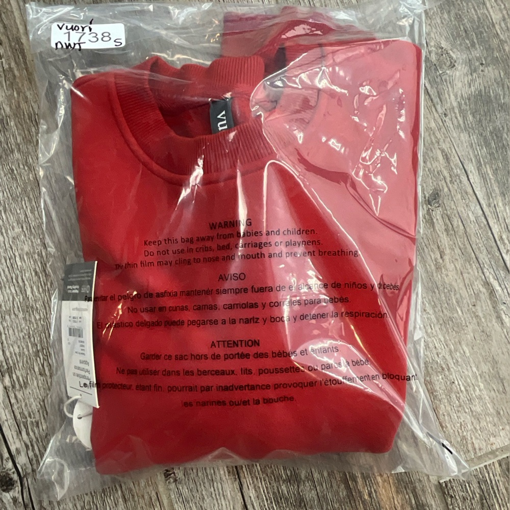 NWT Vuori‎ Restore Rib Crew Scarlet Small VW2057 - Picture 10 of 10